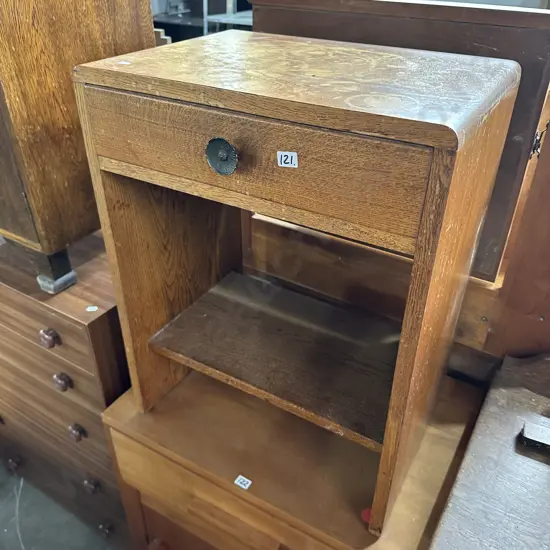 Oak bedside