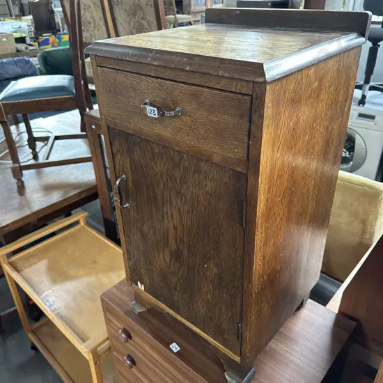 Oak bedside -damaged