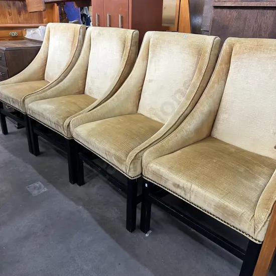 4 x velvet lounge chairs