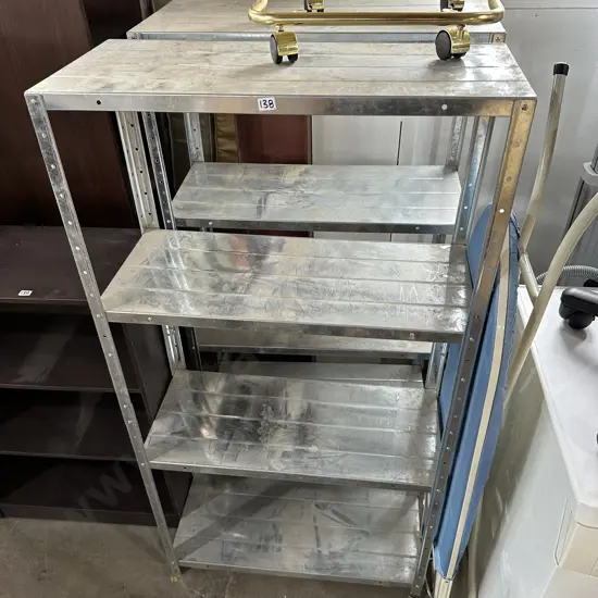 2 x metal shelves