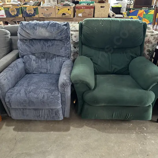 2 LaZboy chairs - both need a clean