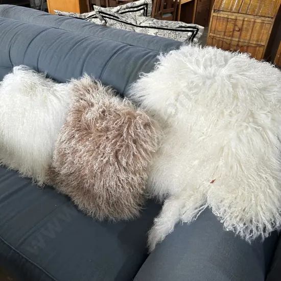 Mohair rug and cushions