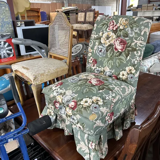 Floral bedroom chair