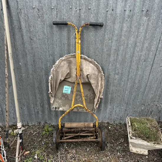 Push mower with sharp blades