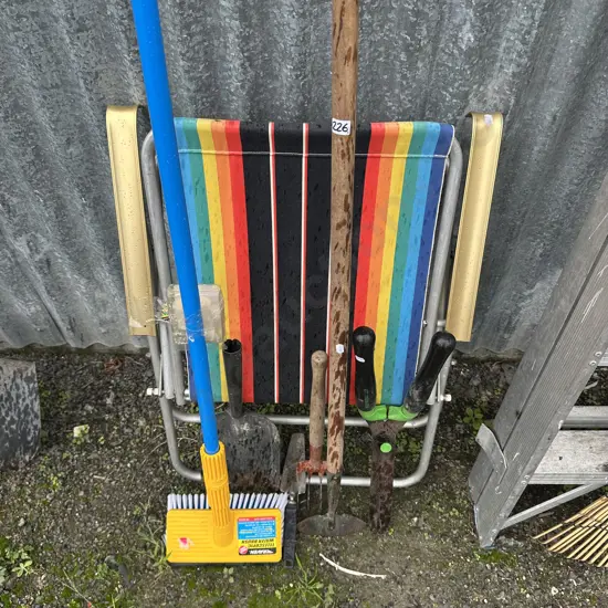 Cleaning attachment, gardening and vintage deck chair