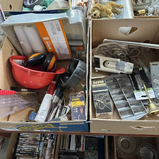 2 box tools and gem iron etc