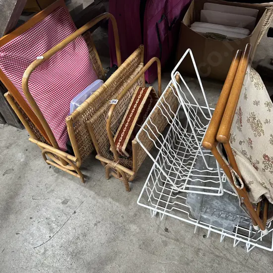 LP & Mag stands, sewing bag etc