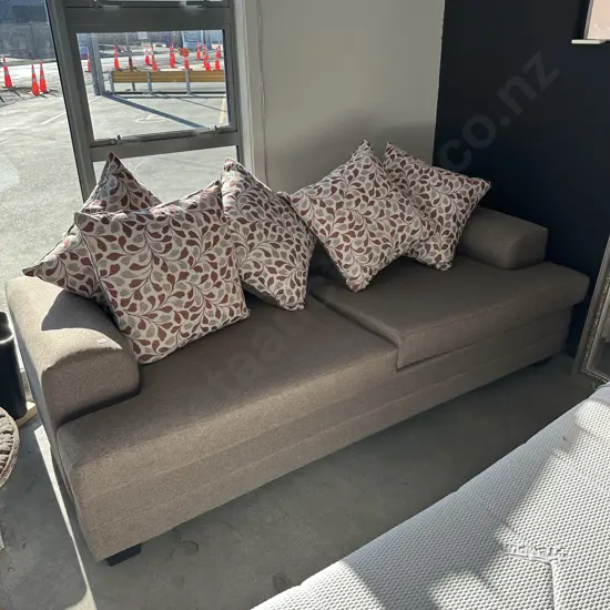 Morgan 3 seater Fabric Sofa & cushions , 2 years 6 months old cost $2300new  (2.8m x 1m)