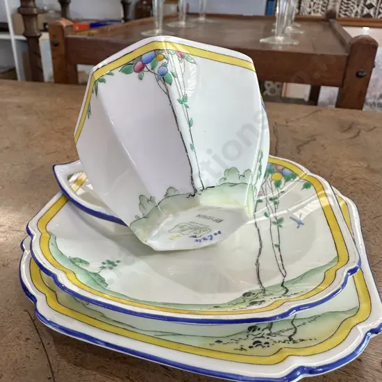 Shelley Art Deco trio