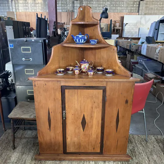 South African Yellow wood corner cabinet