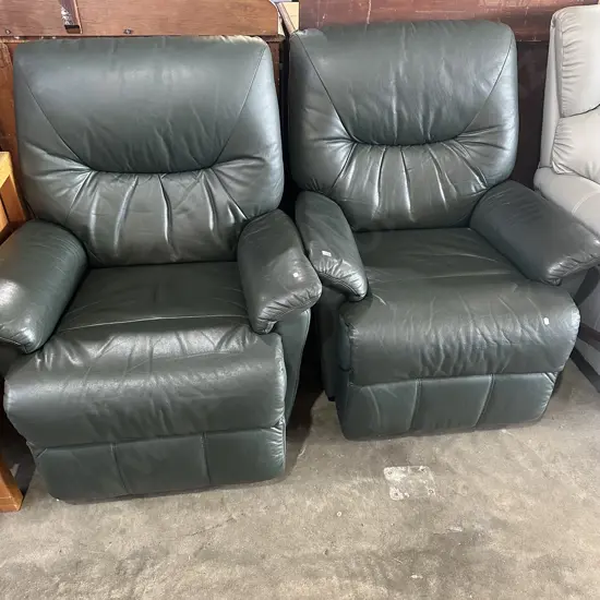 Pr leather recliners