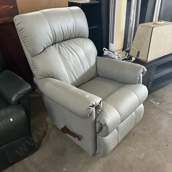 Leather LaZboy recliner on commercial casters - excellent condition