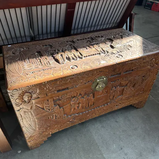 Camphor wood blanket box 860w x 430d