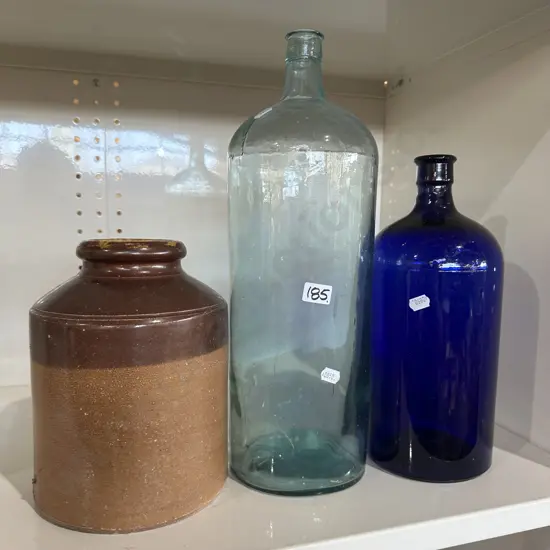 Glass and stone jars
