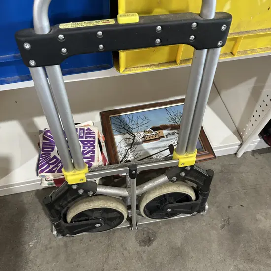 Trolley and picture etc