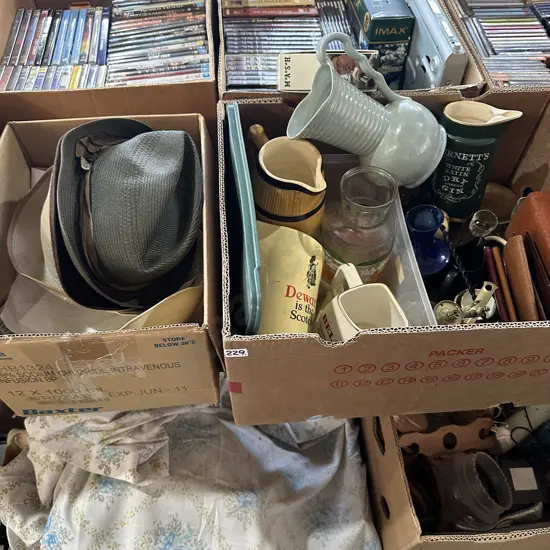 2 box collectables and hats