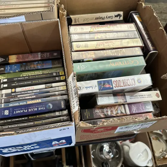 2 box DVDs and VHS