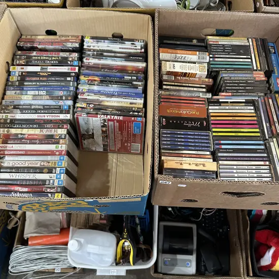 2 box CDs and DVDs