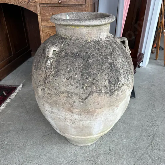 Lovely aged 3 handle terracotta pot 700mm