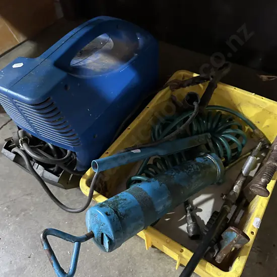 Tools, stereo, TV tray etc