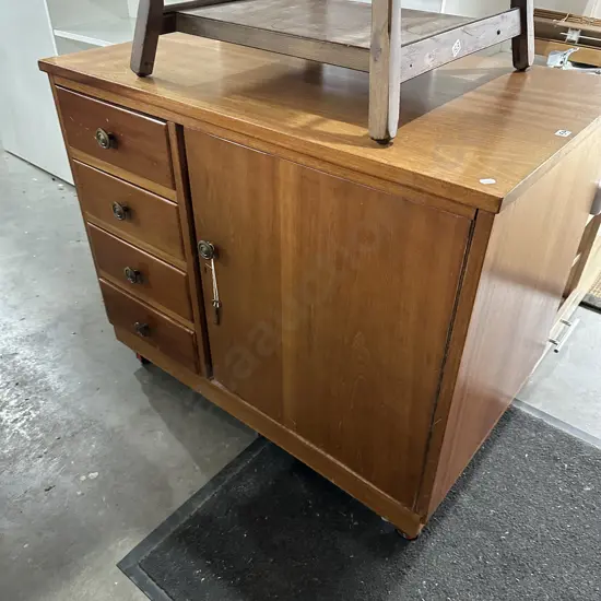 Rolling sewer cabinet