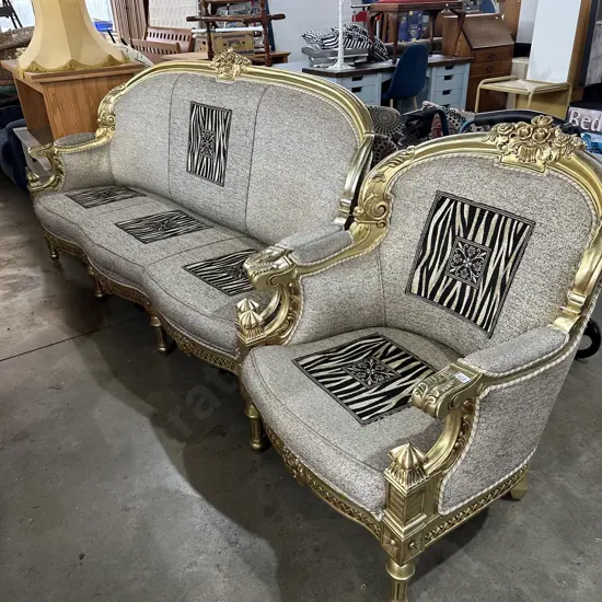 Decorative parlour sofa and chair