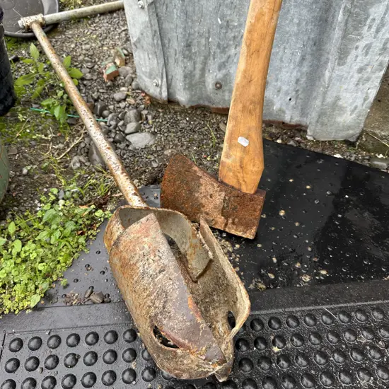 Axe and post borer