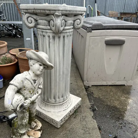 Plinth and part water feature