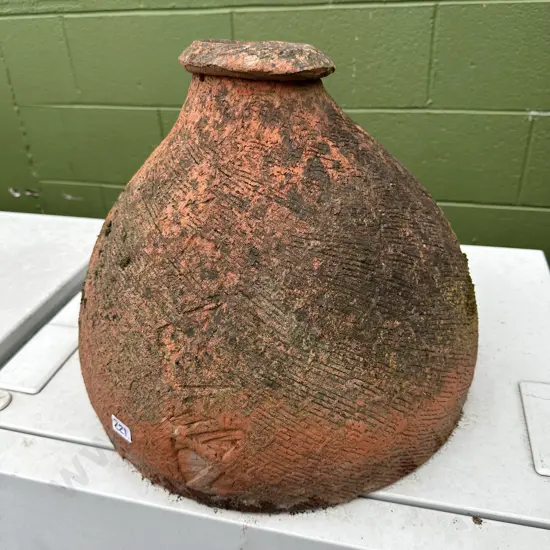 Terracotta vessel hand potted