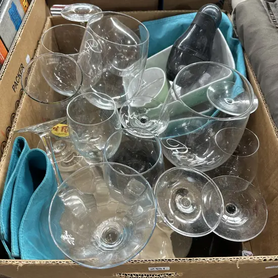 Red wine glasses etc