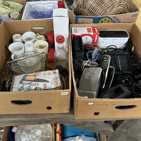 2 box alarm, phones etc