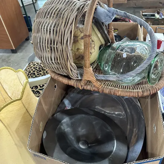 Jars, baskets, platter etc