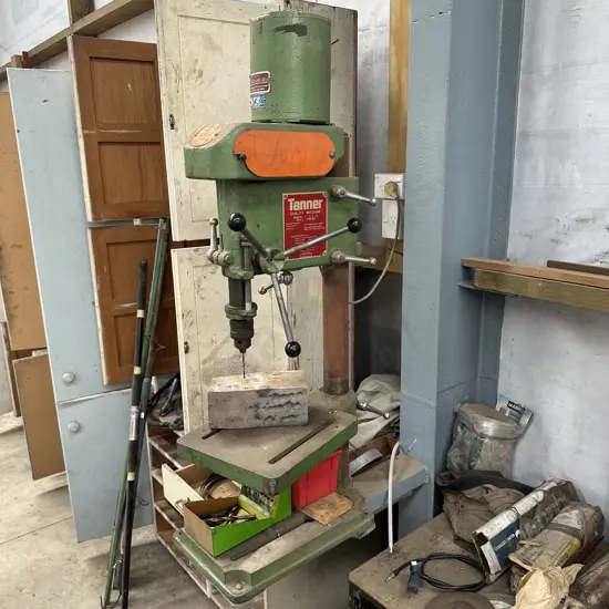 Tanner drill press & bits