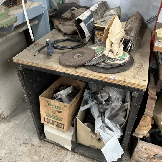 Welding rods plus cabinet contents