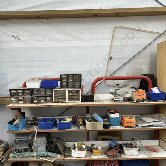 Shelving unit plus shelf contents (not under)