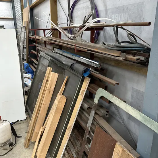 Steel rack and contents