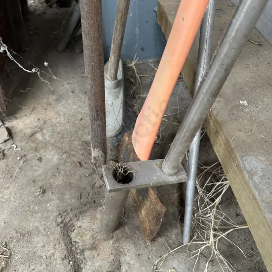 Axe and metal bar etc