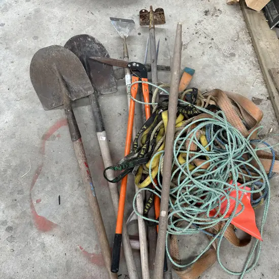 Garden tools and strops etc
