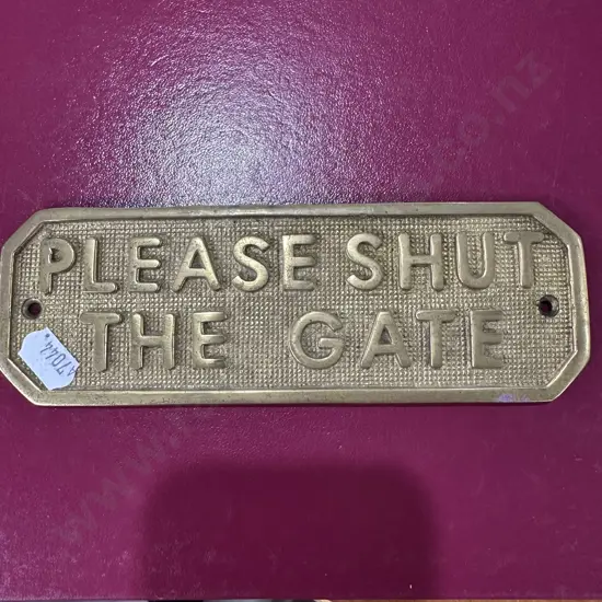 Vintage Brass plaque