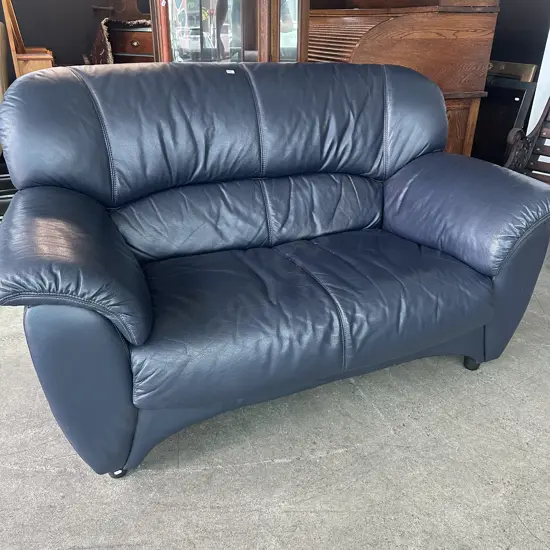 Very tidy Blue leather twin seater