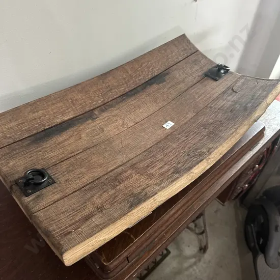 Oak wine barrel platter