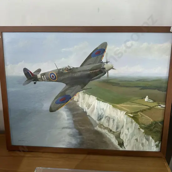 Don Wilkie 2014 Spitfire Oil painting