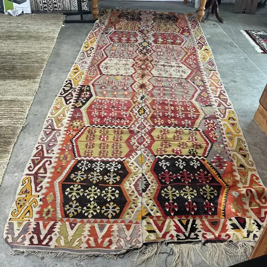 Kilim (older with some wear) 3700 x 1450mm