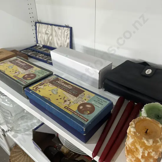 Shelf lot indoor bowls etc