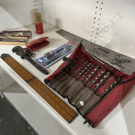 Drill bits and vintage tools etc