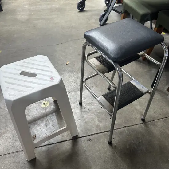 Vintage kitchen step plus stool