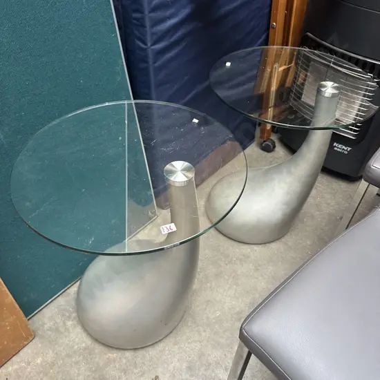 Pr of modern side tables