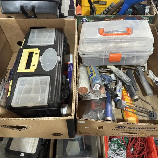 2 boxes tool boxes and tools