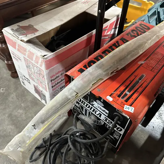 Nordika 320 welder, helmet etc