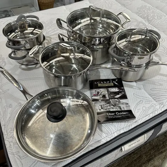Set of Scanpan (Denmark) pots and pans